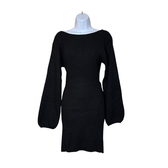 Majorelle | NEW Neva Ribbed Back Cut-Out Mini Dress in Black Size S - Picture 4 of 11